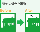 建物の傾きを調整